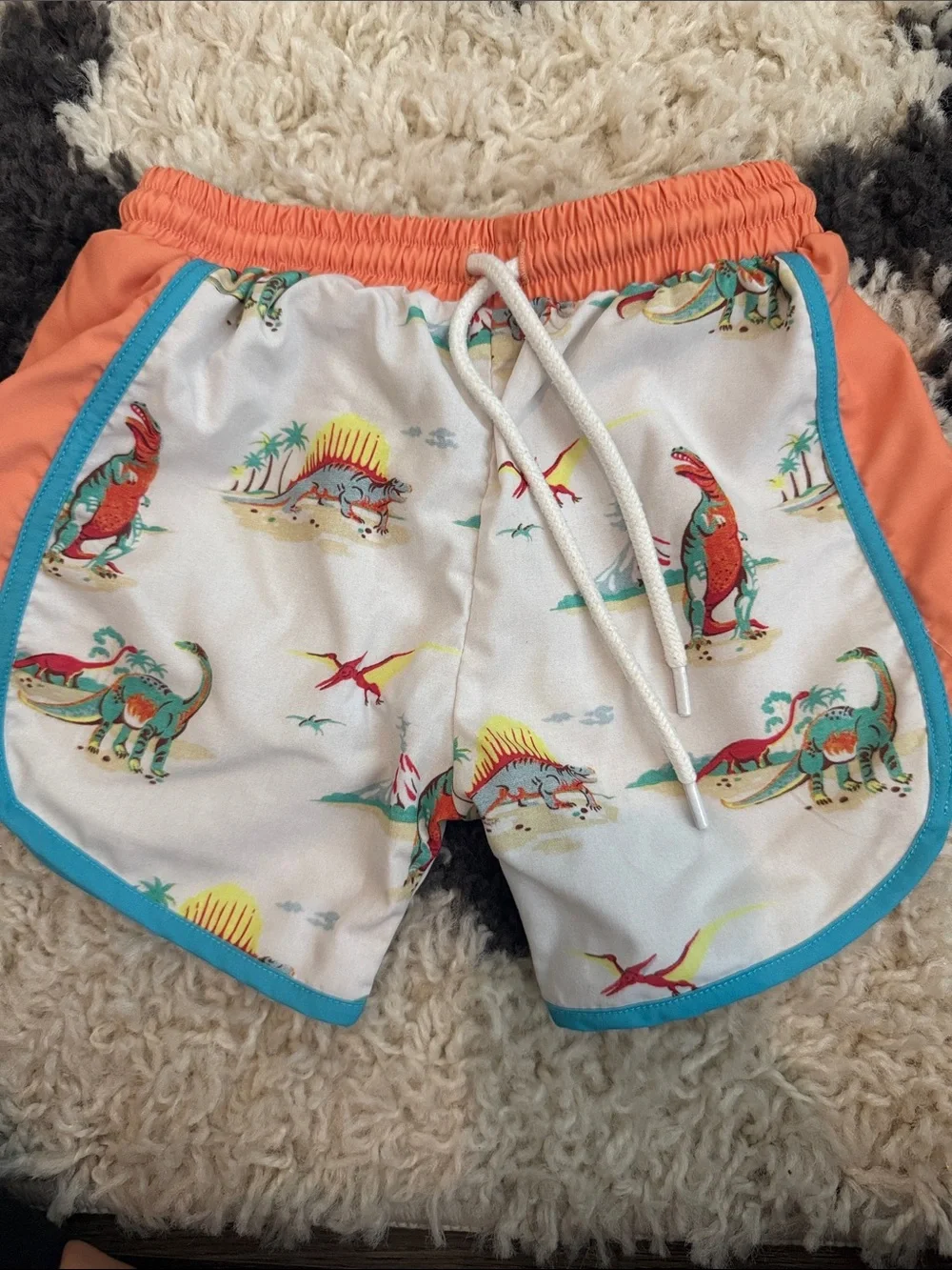 Smocked swim trunks & rash guard set